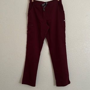 Figs Women's Burgundy Yola - Skinny Scrub Pants - M / Burgundy